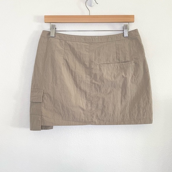 All Things Golden The Cargo Mini Skirt Mid Rise Stretch Cotton Slate Medium Y2K - Picture 7 of 13